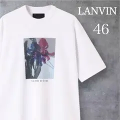 ランバン　Tシャツ　花　グラフィック　白　メンズ　美品　LANVIN 半袖