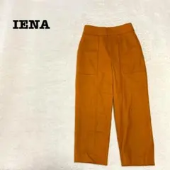 DE0215【イエナ】ワイドパンツ【34】ウールパンツ テーパード オレンジ