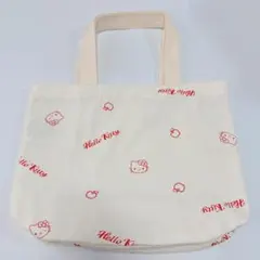 ナチュラルカラー+赤　トートバッグ　しまむら　ハローキティ　サンリオ　福袋