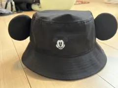 ミッキーマウス 耳付きバケットハット 黒