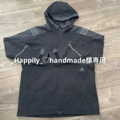 adidas ブラック ナイロンジャケット Mサイズ