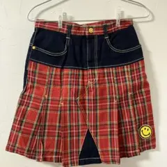 エンジェルブルー　Lサイズ　チェック　デニムスカート