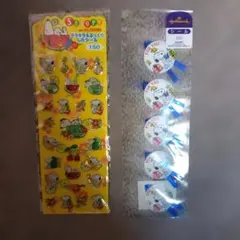 スヌーピー＆ウッドストック　シール2枚セット【平成レトロ】