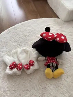 ミニーマウス 被り物と手袋セット
