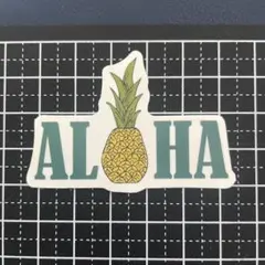 防水ステッカー アロハ ハワイ 緑色