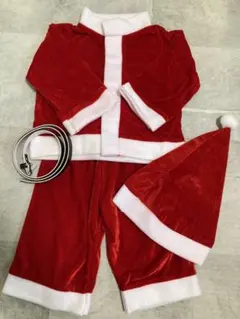 サンタコスチューム レッド 帽子 ベルト付 新品