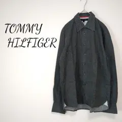 TOMMY HILFIGER 長袖シャツ ドット 柄物 オシャレ ワンポイント