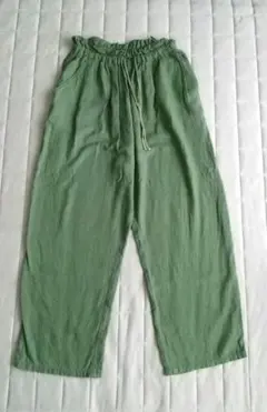 ワイドパンツ パンツ カーキ AMERICAN HOLIC ゆったり