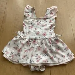 フラワープリント ワンピース水着 女の子用