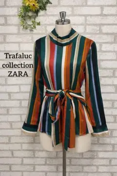 ZARA＊TRF＊長袖＊ブラウス＊おしゃれ＊カラフル＊個性的＊USA Sのサムネイル