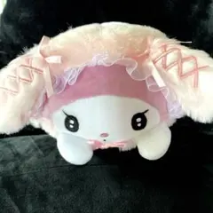 寝そべりクッション　ミニ　ふわふわケープ　マイメロディ