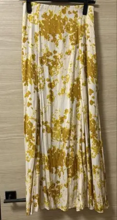 Mila Owen セミマーメイドスカート ホワイト/イエロー