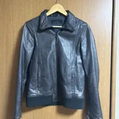 シャマ shama レザー ジャケット ブルゾン リアルレザー 短丈　ロカビリー