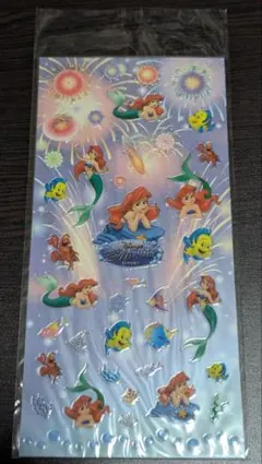 ディズニーストア　リトルマーメイド　アリエル　シール　ステッカー　レトロ　希少