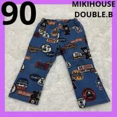 【超美品】ミキハウス ダブルビー 90cm パッチワーク風 くま