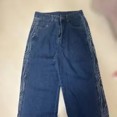 ブルー ゼブラ柄　デザイン デニム