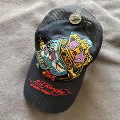 -*-様 Ed Hardy カラフル王冠刺繍メッシュキャップ
