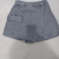 GUティーン グレー デニム ラップスカート