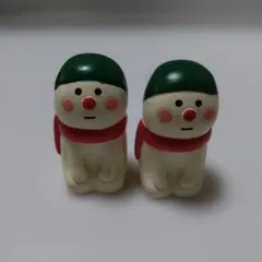 デコレ コンコンブル クリスマス 雪だるま 置物 2個セット