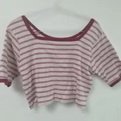 RETRO GIRL ボーダー クロップド丈 半袖 Tシャツ 2wayのサムネイル