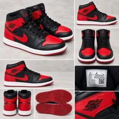 【美品】NIKE AIR JORDAN1 MID "BRED"カスタム