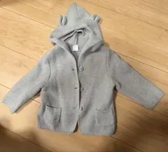 GAP フード付きカーディガン 6-12ヶ月 グレー