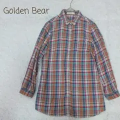 ゴールデンベア Golden Bear チェックシャツ 長袖 Lサイズ 綿100のサムネイル
