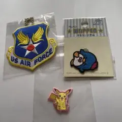 US Air Forceエンブレムとポケモンワッペンセット　３点