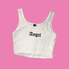 Angel ロゴ タンクトップ ホワイト