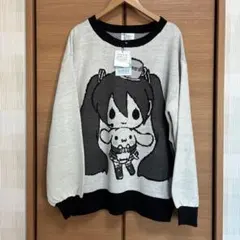 初音ミク シナモロール ニットプルオーバー シナモン