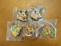 ディズニーシー5周年記念キャラクターピンバッジセット