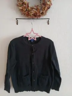 UNIQLO ブラック カーディガン 120　リボン