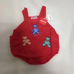 新品 ミキハウス ロンパース T85 mikihouse　赤色