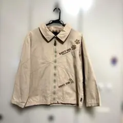ギリギリ価格。almattiベージュにロゴワンちゃん刺繍入り綿100%ジャケット