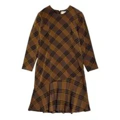 VIGOGNE 格紋美人魚連身裙 肩墊 棕色 11 / L