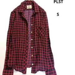 PLST 長袖シャツ Sサイズ 赤と青のチェック柄のサムネイル