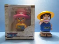 年代物◎ワンピースおしゃべり目覚まし2体セット◎ルフィ＆チョッパー 