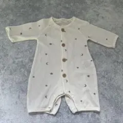 【未使用品】星と月プリントロンパース 50-60cm
