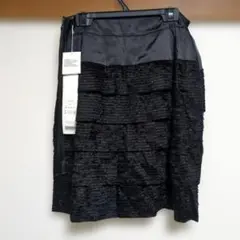 新品　RITSUKO SHIRAHAMA 　フリルデザイン ブラックスカート