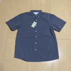 【新品未使用】無印良品　ボタンダウン半袖シャツ　Lサイズ
