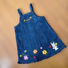 美品☆MIKI HOUSE デニム刺繍スカート