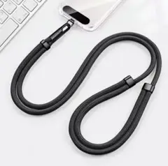 【新品・未使用】スマホショルダーストラップ　ブラック
