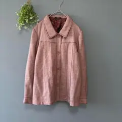 ルビア［M］極美品　薄手　ノーアイロン　シャツジャケット　ジャケットシャツ　長袖