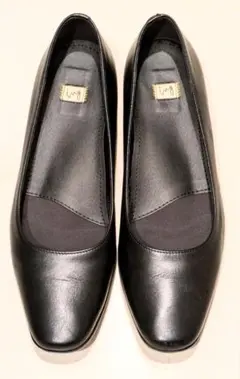 【美品】ing（イング）パンプス　ヒールローファー黒24.5cm　送料込み