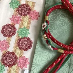 今月sale♡ 新品　振袖用帯締め　刺繍半衿　重ね衿