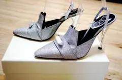 【未使用】ポインテッドトゥ ピンヒール パンプス 39:24.5相当