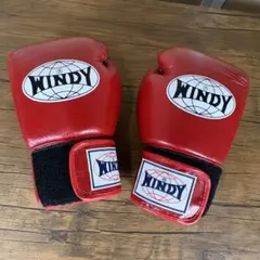 【送料込】WINDY ボクシンググローブ赤　12oz 格闘技 キックボクシング