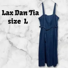 【M-303】 Lax Dan Tia デニムジャンパースカート L ロング丈
