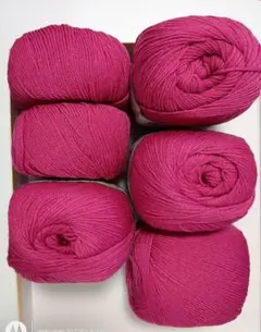 ウール７０%　ウールミックス糸　合太　６玉　約500g