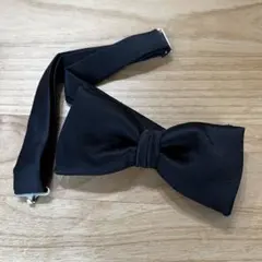 シルク　オーダーメイド蝶ネクタイ黒　結婚式